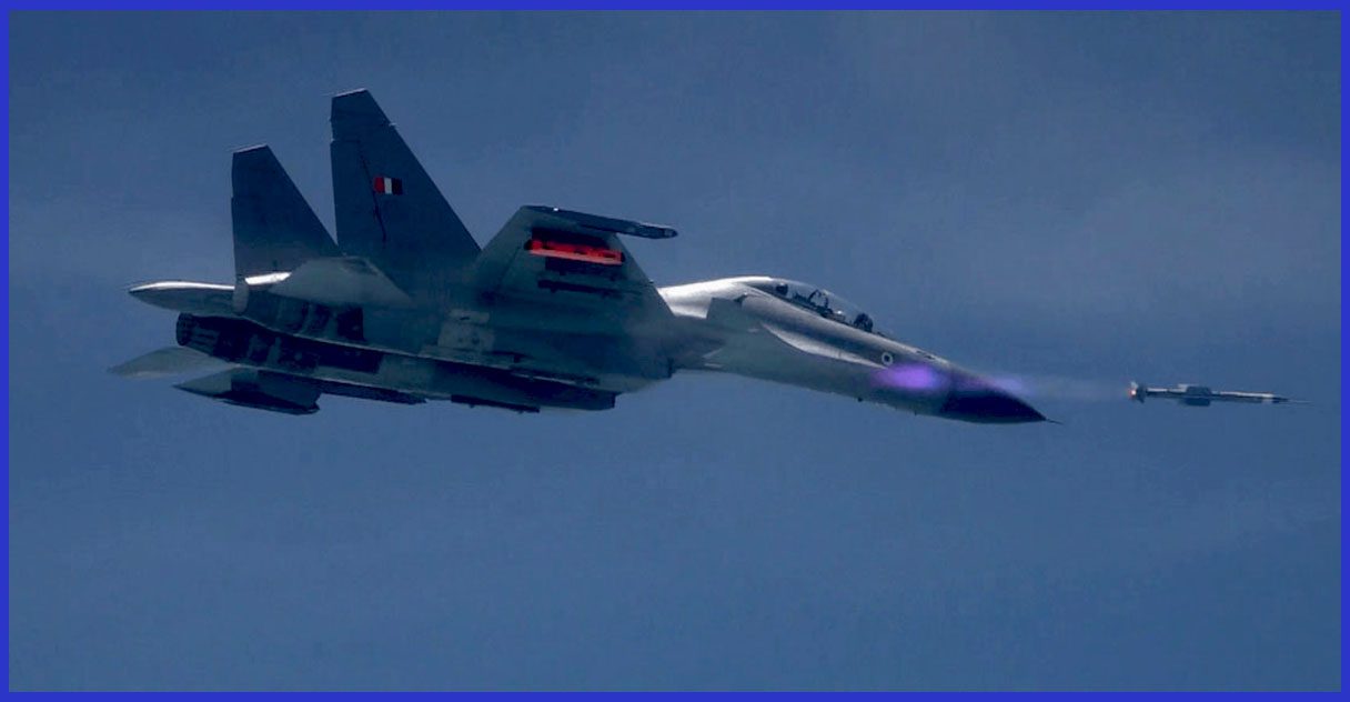 Photo Credit: Indian Air Force / Air-to-Air missile Astra successfully user flight-tested from Su-30 MKI aircraft off the Odisha coast on September 17, 2019.