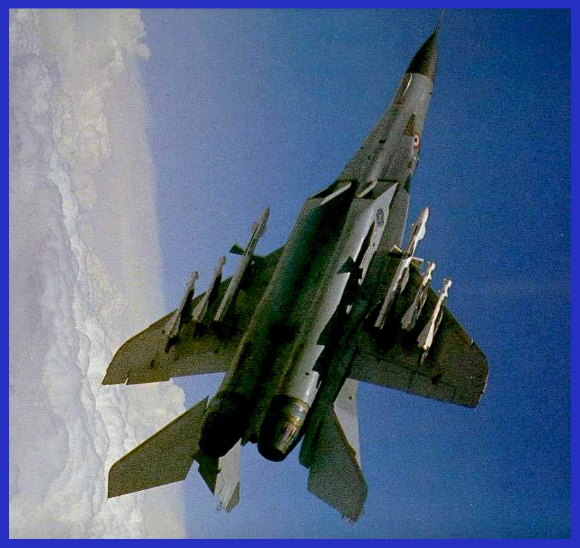 Open-source illustrative image / Indian Air Force MiG-29 armed with four Vympel R-60 Aphid AAM and two Vympel R-27 Alamo AAM