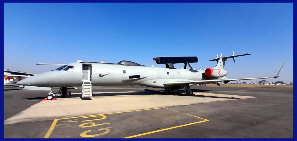 Photo Credit: AirPra@Aero India 2023/Embraer 145I Airborne Early Warning System For IAF