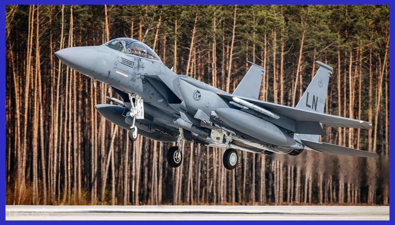 Photo Credit: Hesja Air-Art Photography / Taking off by the woods An F-15E Strike Eagle from the 494th Fighter Squadron