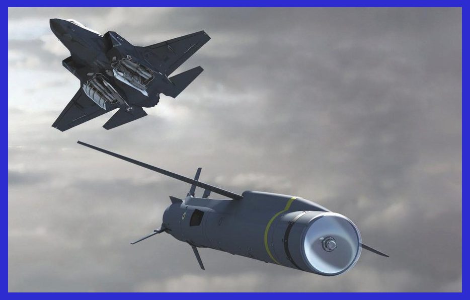 Explore The Best Of GBU-53/B StormBreaker / An AI-generated image showcasing the weapon is being released from the internal weapons bay of an F-35A