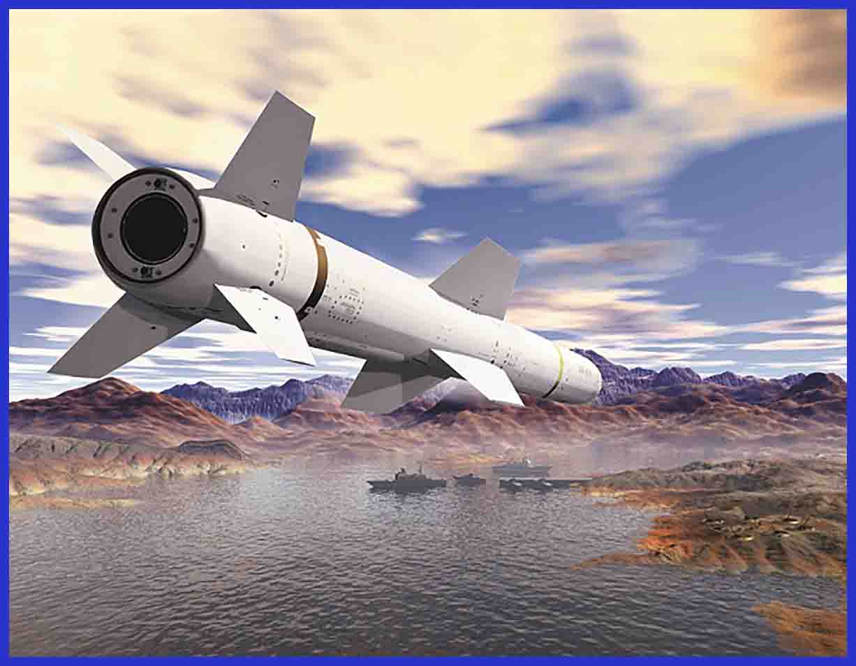 Photo Credit: Boeing / An artist's impression of an air-launched Harpoon on its way towards the target