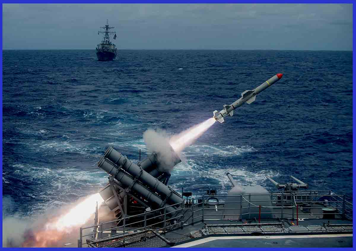 Photo Credit: USN / Harpoon_missile_launch_aboard_USS_Shiloh